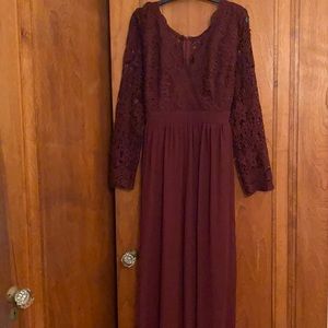 Burgundy prom dress
